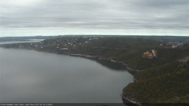 Lake Travis webcam, January 16, 2017 11:45 AM CT