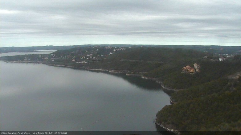 Lake Travis webcam, January 16, 2017 12:00 PM CT