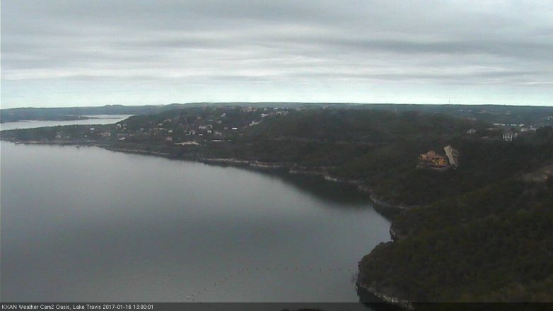 Lake Travis webcam, January 16, 2017 12:15 PM CT