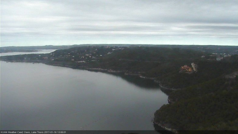 Lake Travis webcam, January 16, 2017 12:25 PM CT