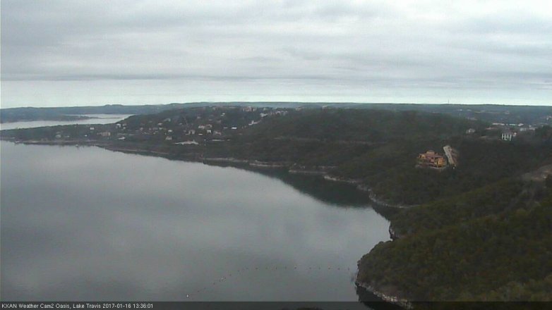 Lake Travis webcam, January 16, 2017 12:55 PM CT