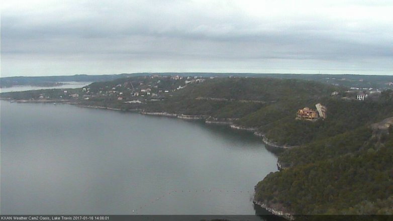 Lake Travis webcam, January 16, 2017 1:15 PM CT