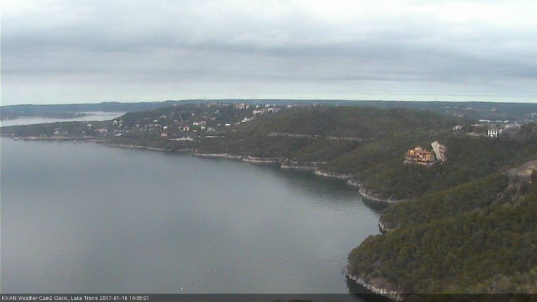Lake Travis webcam, January 16, 2017 1:25 PM CT