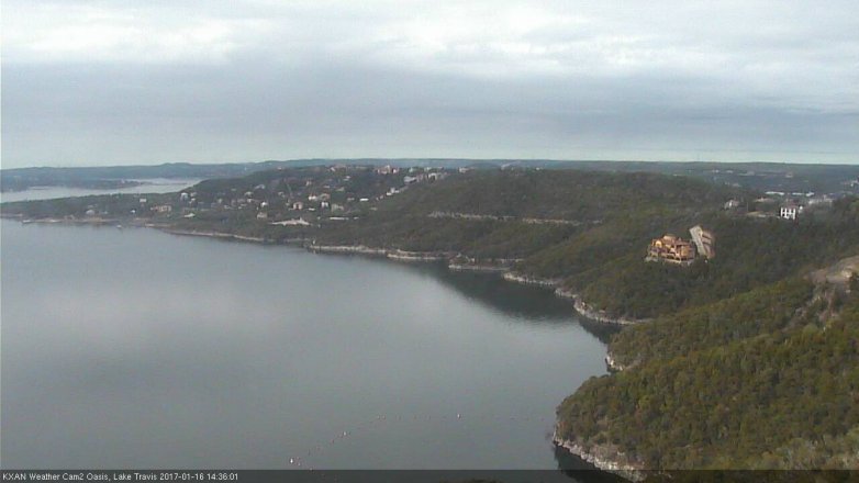 Lake Travis webcam, January 16, 2017 1:40 PM CT