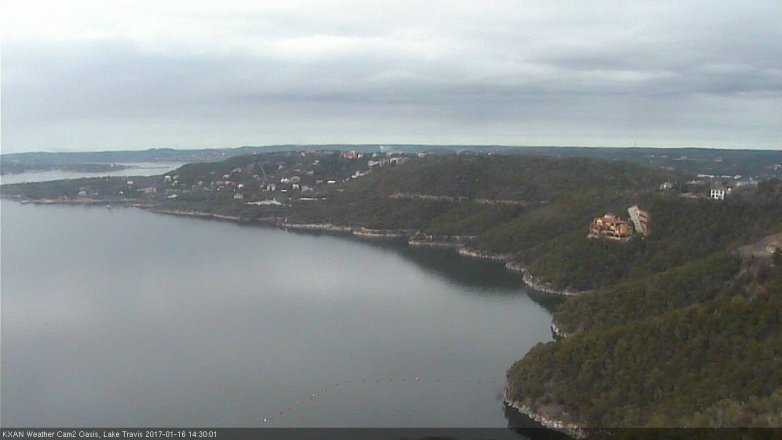 Lake Travis webcam, January 16, 2017 1:50 PM CT