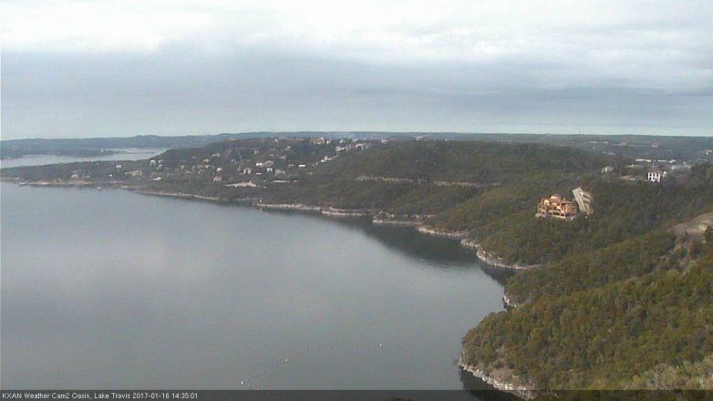 Lake Travis webcam, January 16, 2017 1:55 PM CT