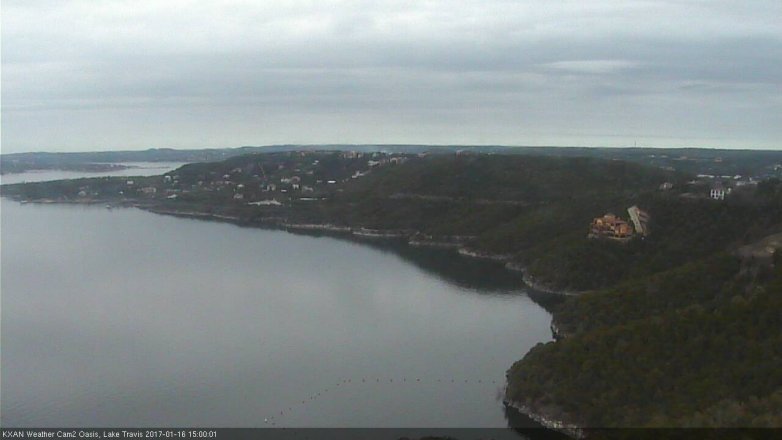 Lake Travis webcam, January 16, 2017 2:05 PM CT