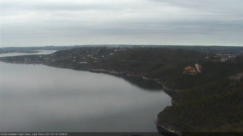 Lake Travis webcam, January 16, 2017 2:25 PM CT