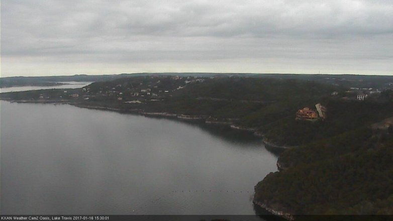 Lake Travis webcam, January 16, 2017 2:40 PM CT