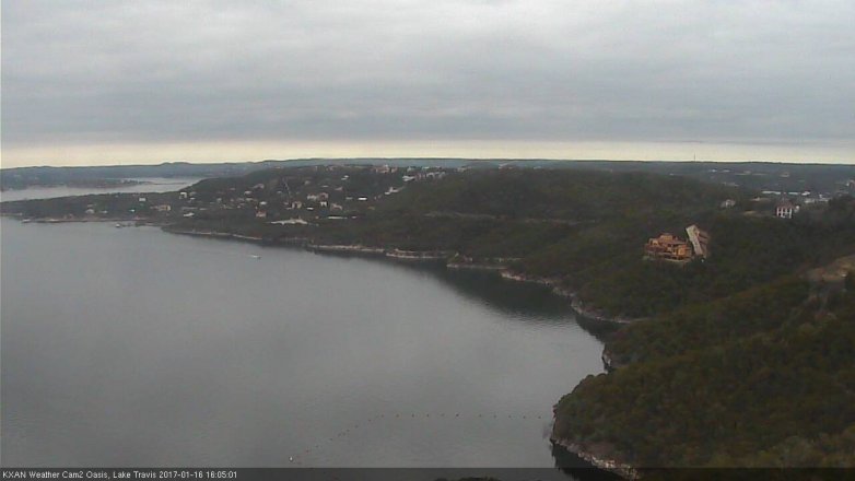 Lake Travis webcam, January 16, 2017 3:35 PM CT