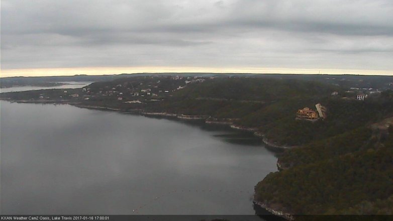 Lake Travis webcam, January 16, 2017 4:30 PM CT