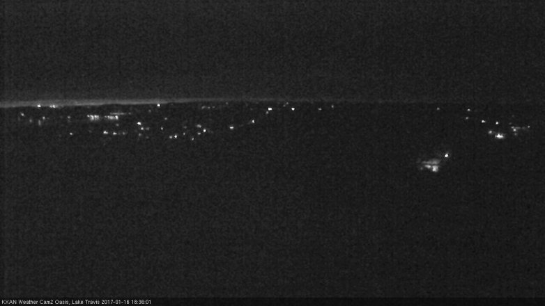 Lake Travis webcam, January 16, 2017 5:45 PM CT