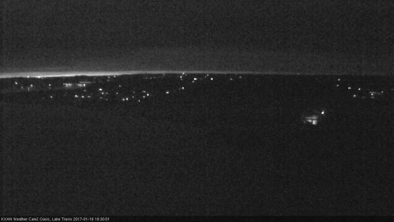 Lake Travis webcam, January 16, 2017 6:00 PM CT