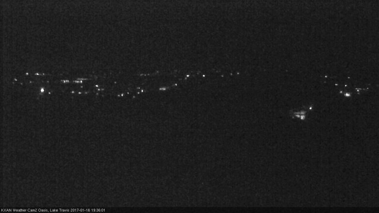 Lake Travis webcam, January 16, 2017 6:50 PM CT