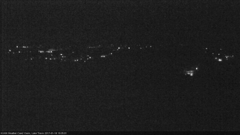 Lake Travis webcam, January 16, 2017 7:05 PM CT