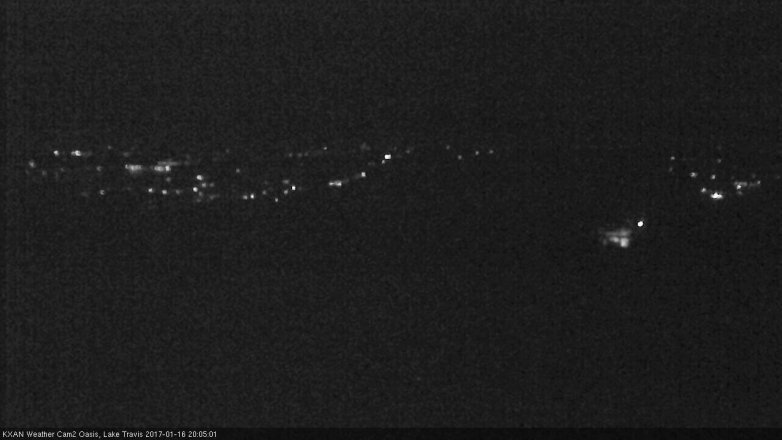 Lake Travis webcam, January 16, 2017 7:10 PM CT