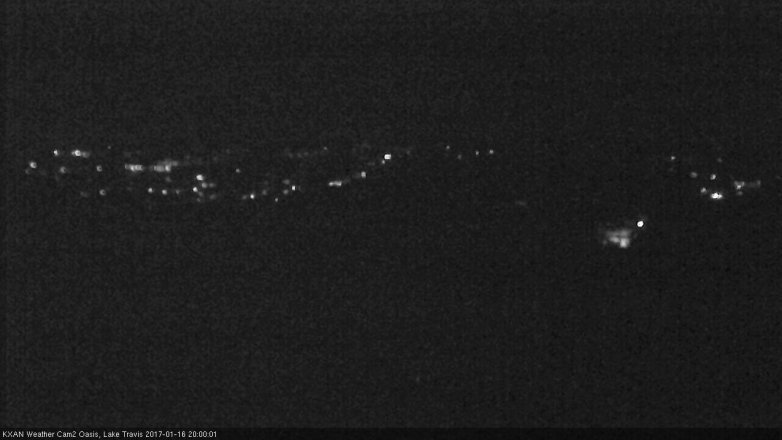 Lake Travis webcam, January 16, 2017 7:30 PM CT
