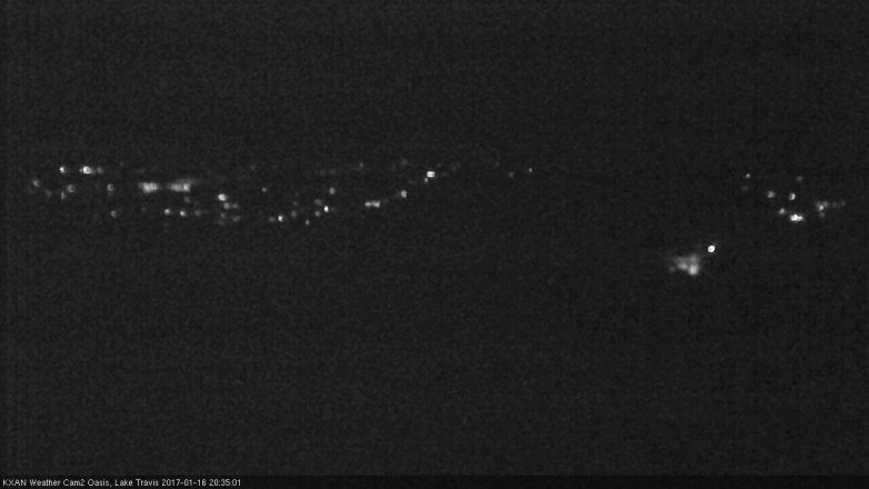 Lake Travis webcam, January 16, 2017 7:45 PM CT