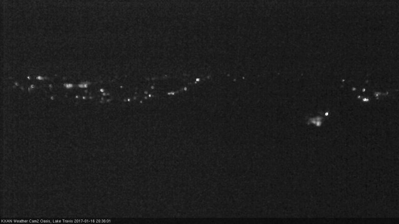 Lake Travis webcam, January 16, 2017 7:50 PM CT