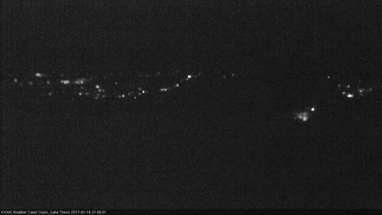 Lake Travis webcam, January 16, 2017 8:20 PM CT