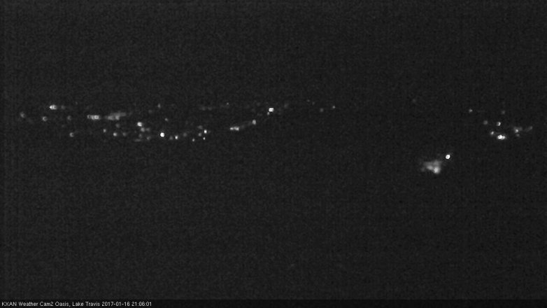 Lake Travis webcam, January 16, 2017 8:30 PM CT