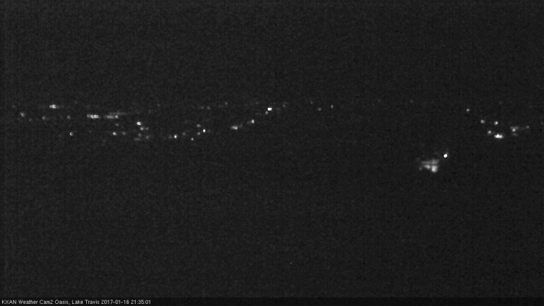 Lake Travis webcam, January 16, 2017 8:45 PM CT