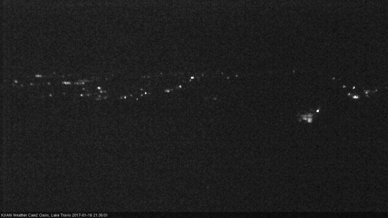 Lake Travis webcam, January 16, 2017 9:05 PM CT