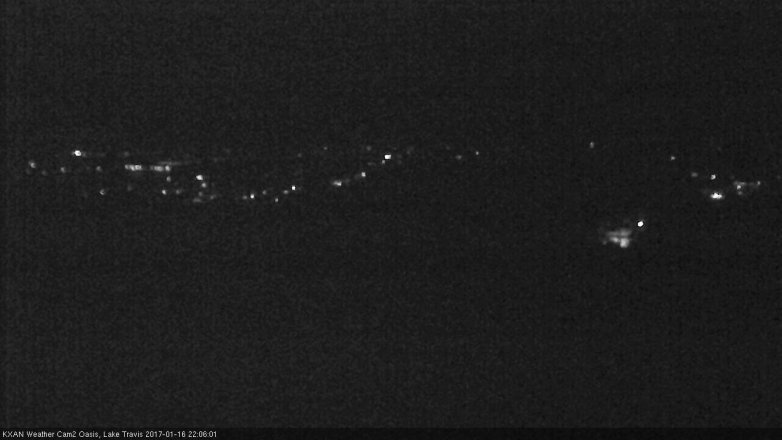 Lake Travis webcam, January 16, 2017 9:30 PM CT