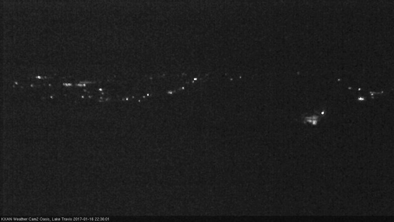 Lake Travis webcam, January 16, 2017 9:55 PM CT