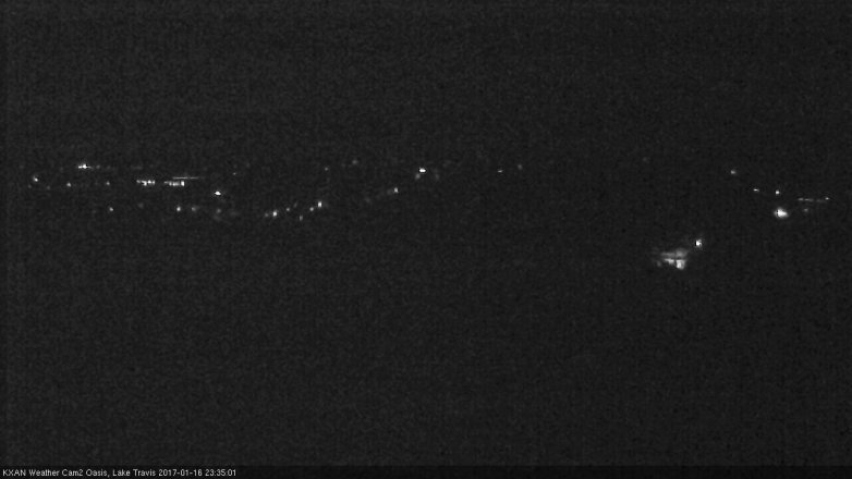 Lake Travis webcam, January 16, 2017 11:05 PM CT