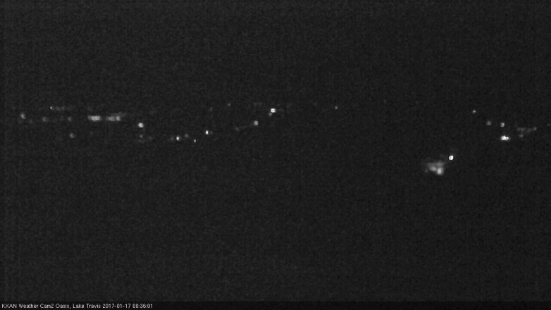Lake Travis webcam, January 16, 2017 11:40 PM CT