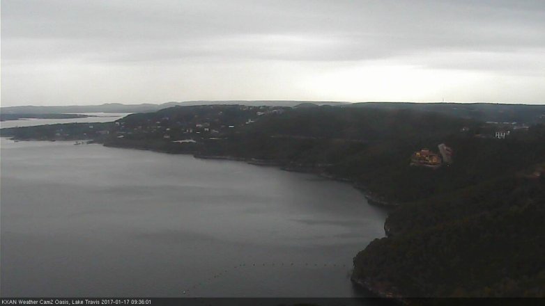 Lake Travis webcam, January 17, 2017 9:00 AM CT