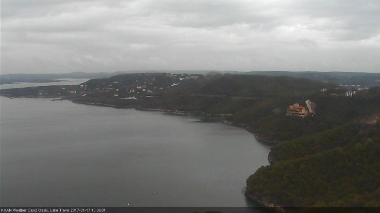Lake Travis webcam, January 17, 2017 9:45 AM CT