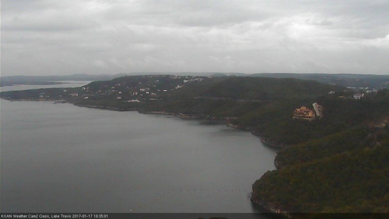 Lake Travis webcam, January 17, 2017 9:55 AM CT