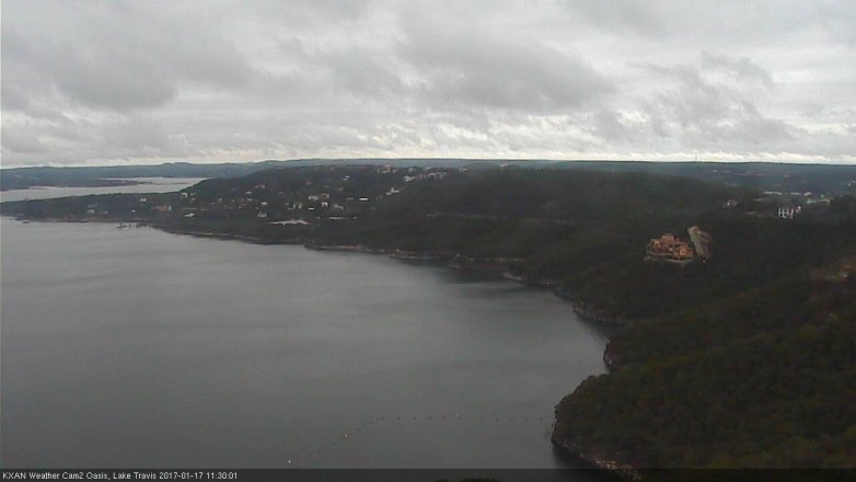 Lake Travis webcam, January 17, 2017 10:40 AM CT