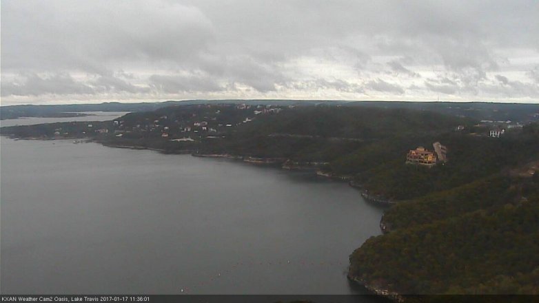 Lake Travis webcam, January 17, 2017 11:05 AM CT
