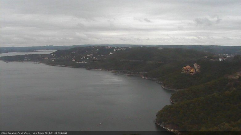 Lake Travis webcam, January 17, 2017 12:15 PM CT