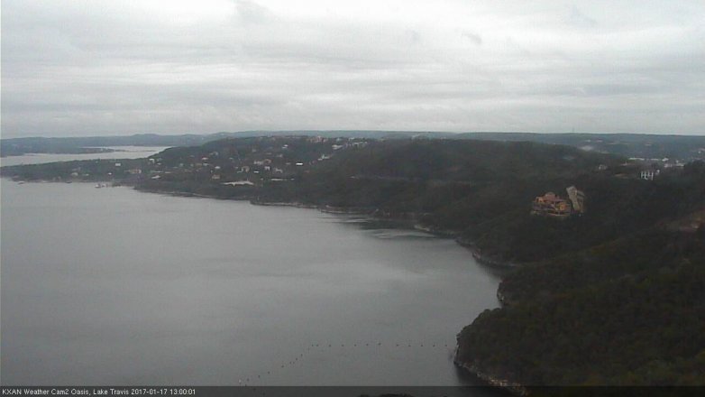 Lake Travis webcam, January 17, 2017 12:30 PM CT