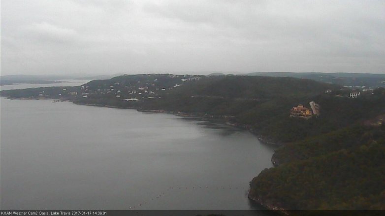 Lake Travis webcam, January 17, 2017 1:50 PM CT