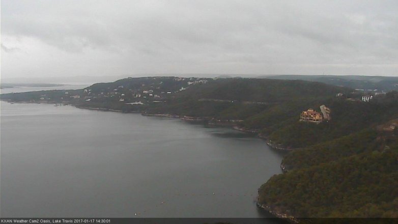 Lake Travis webcam, January 17, 2017 1:55 PM CT