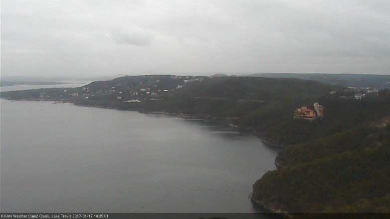 Lake Travis webcam, January 17, 2017 2:00 PM CT