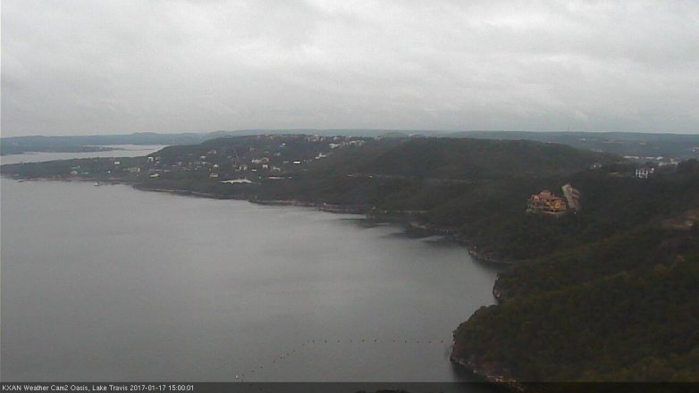 Lake Travis webcam, January 17, 2017 2:10 PM CT