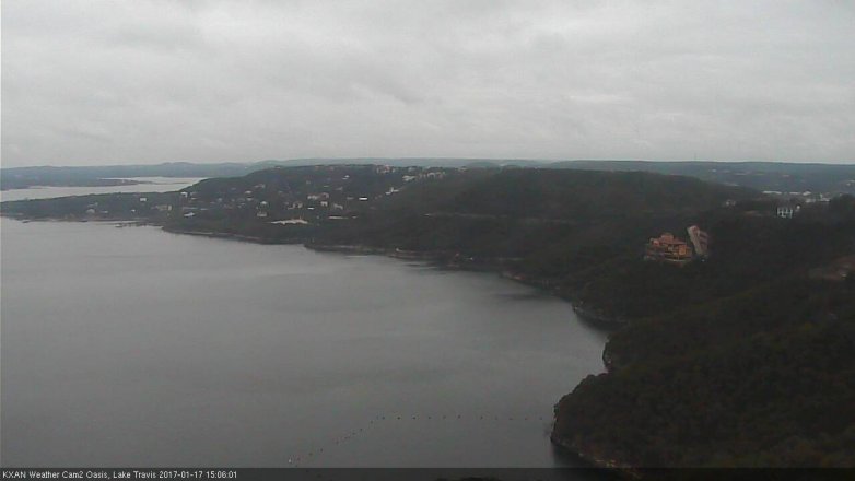 Lake Travis webcam, January 17, 2017 2:25 PM CT