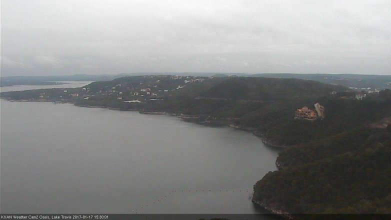 Lake Travis webcam, January 17, 2017 2:35 PM CT