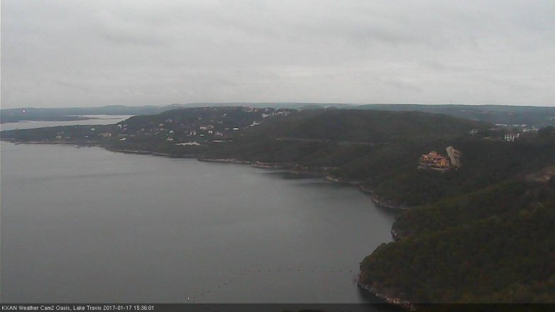 Lake Travis webcam, January 17, 2017 2:50 PM CT