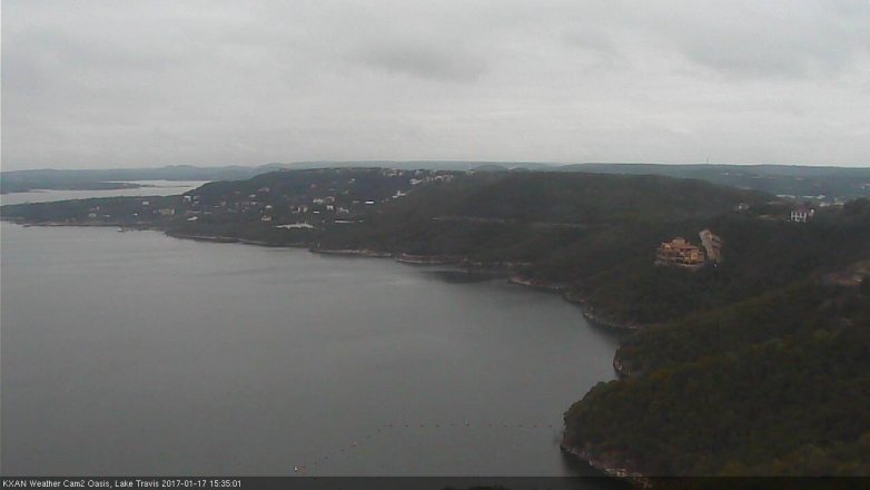 Lake Travis webcam, January 17, 2017 3:05 PM CT