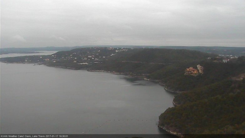 Lake Travis webcam, January 17, 2017 3:45 PM CT