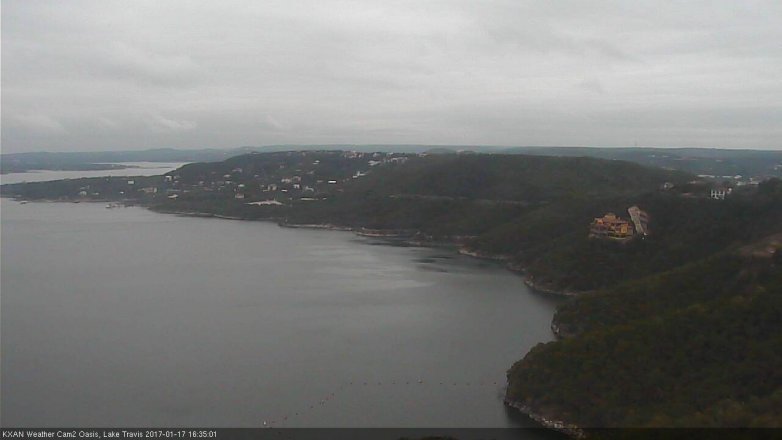 Lake Travis webcam, January 17, 2017 4:00 PM CT