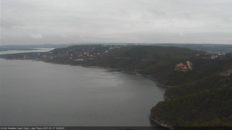 Lake Travis webcam, January 17, 2017 4:05 PM CT