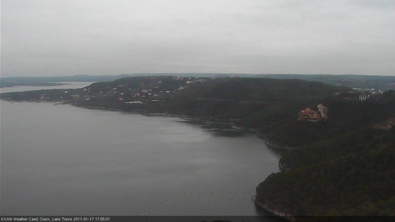 Lake Travis webcam, January 17, 2017 4:10 PM CT